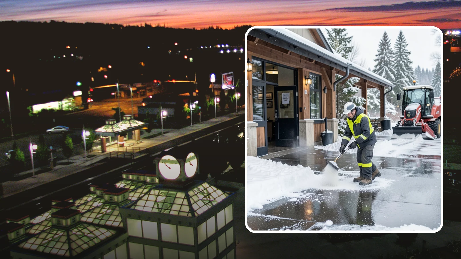 Restaurant Deicing in Auburn, King County, WA - Deicing for restaurants that keeps entrances, patios, and parking approaches safe for diners and staff during a Western...
