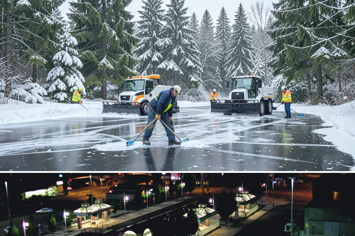 Restaurant Deicing in Auburn, King County, WA - Deicing runs through the winter dining season, peaking on the freezing-rain evenings that overlap with peak reservation hours.