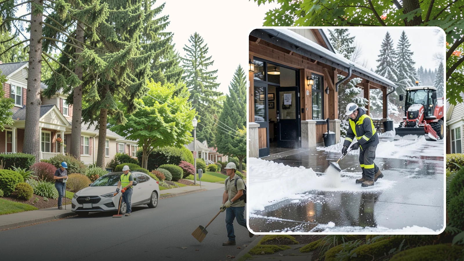 Restaurant Deicing in Beaux Arts Village, King County, WA - Deicing for restaurants that keeps entrances, patios, and parking approaches safe for diners and staff during a Western...