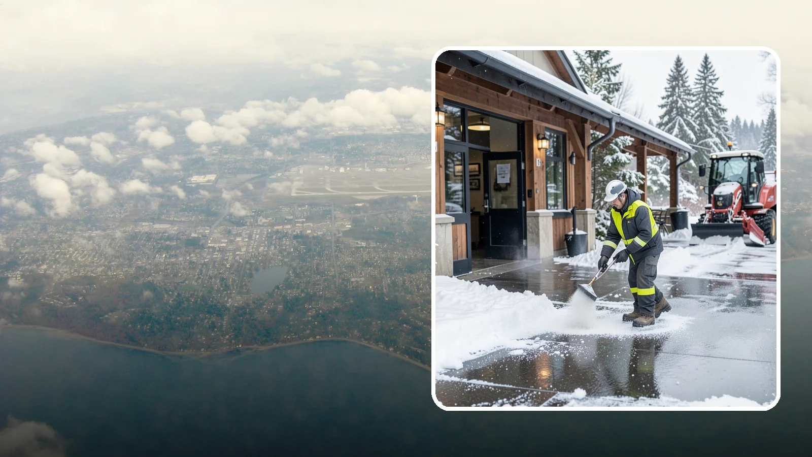 Restaurant Deicing in Burien, King County, WA - Deicing for restaurants that keeps entrances, patios, and parking approaches safe for diners and staff during a Western...
