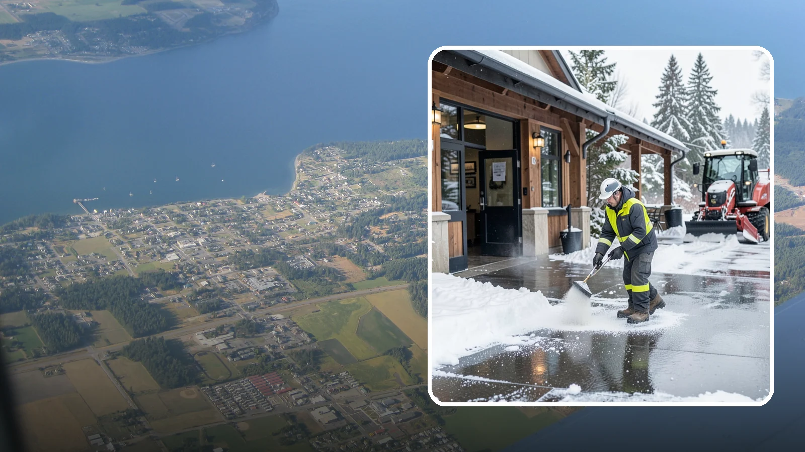 Restaurant Deicing in Coupeville, Island County, WA - Deicing for restaurants that keeps entrances, patios, and parking approaches safe for diners and staff during a Western...