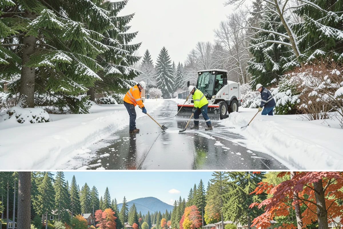 Restaurant Deicing in Covington, King County, WA - Deicing runs through the winter dining season, peaking on the freezing-rain evenings that overlap with peak reservation hours.