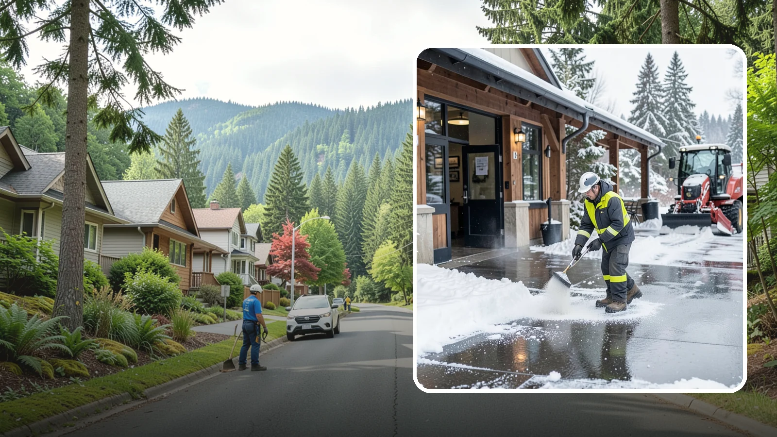 Restaurant Deicing in Darrington, Snohomish County, WA - Deicing for restaurants that keeps entrances, patios, and parking approaches safe for diners and staff during a Western...