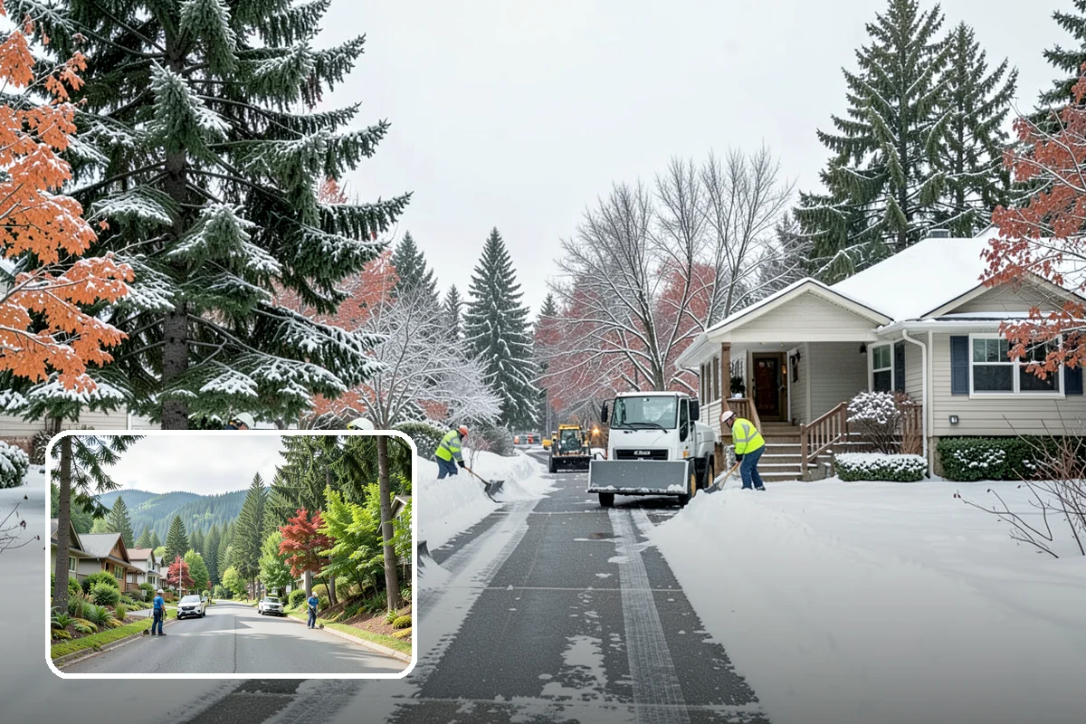 Restaurant Deicing in Darrington, Snohomish County, WA - Keeps diners arriving safely through the evening rush