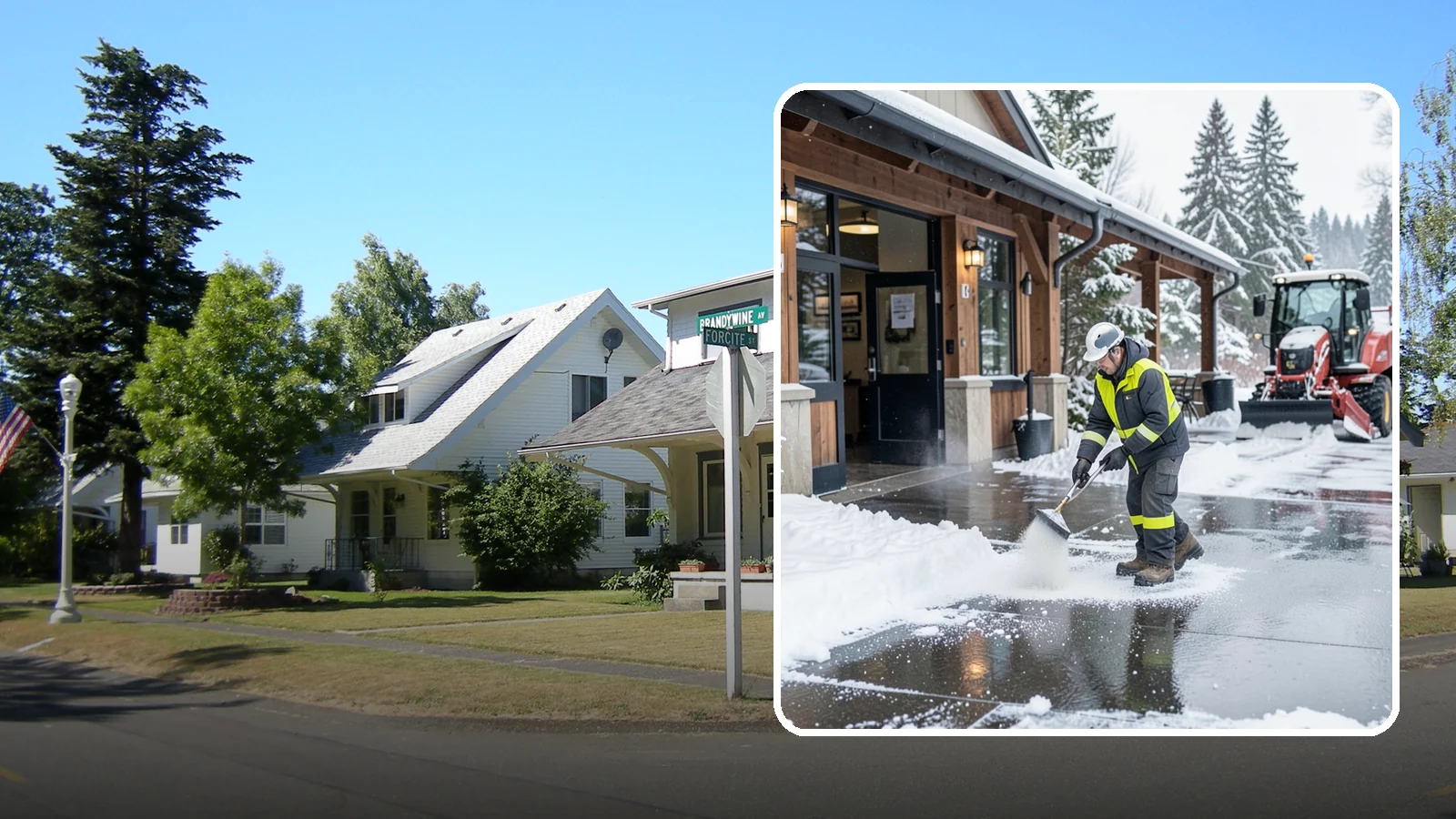 Restaurant Deicing in DuPont, Pierce County, WA - Deicing for restaurants that keeps entrances, patios, and parking approaches safe for diners and staff during a Western...