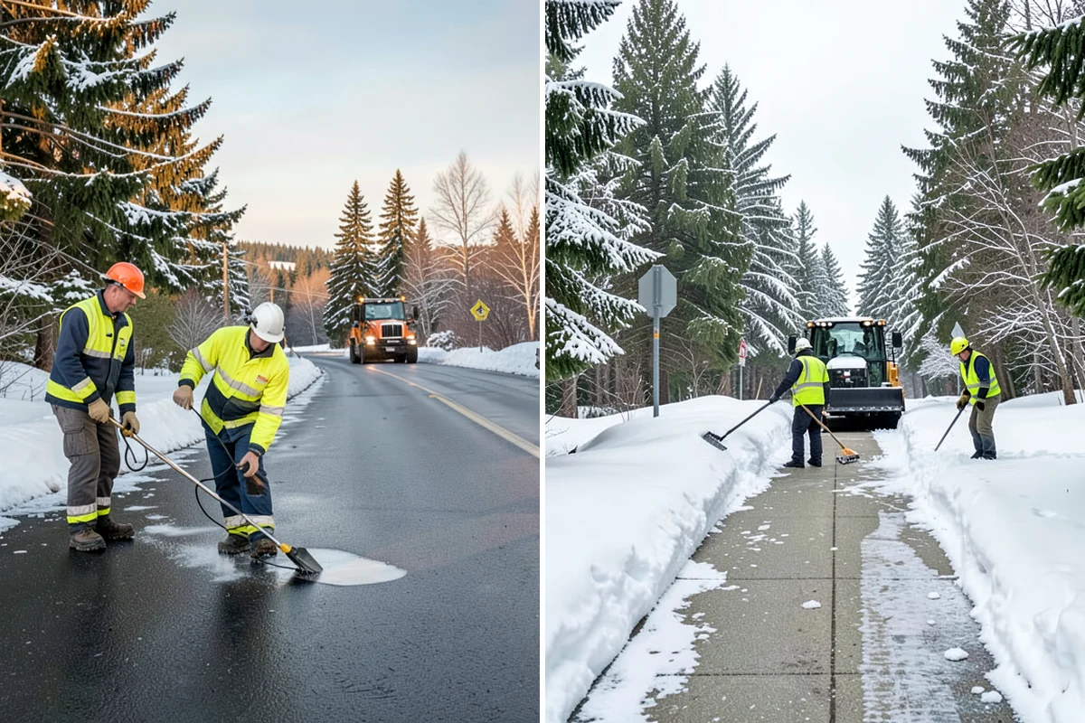 Restaurant Deicing in Enumclaw, King County, WA - Identify entrances, patios, staff routes, and parking walks