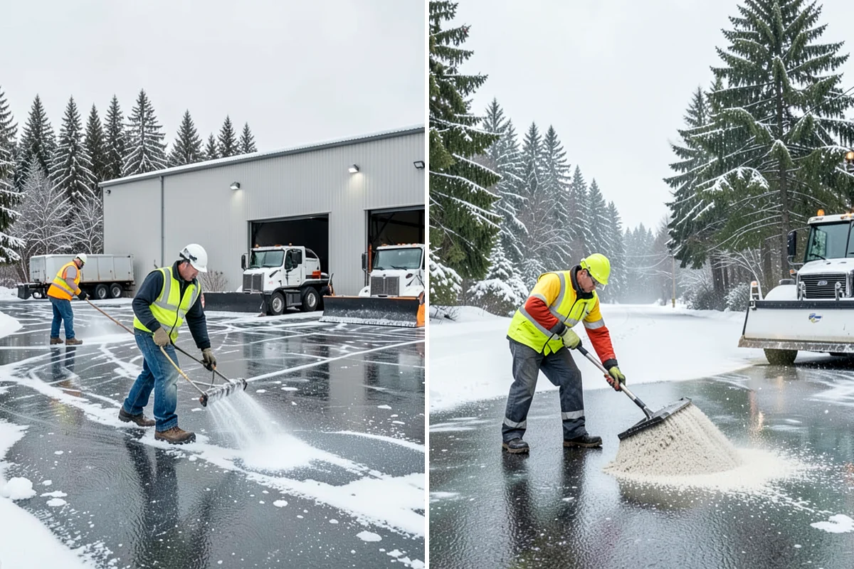 Restaurant Deicing in Federal Way, King County, WA - Identify entrances, patios, staff routes, and parking walks