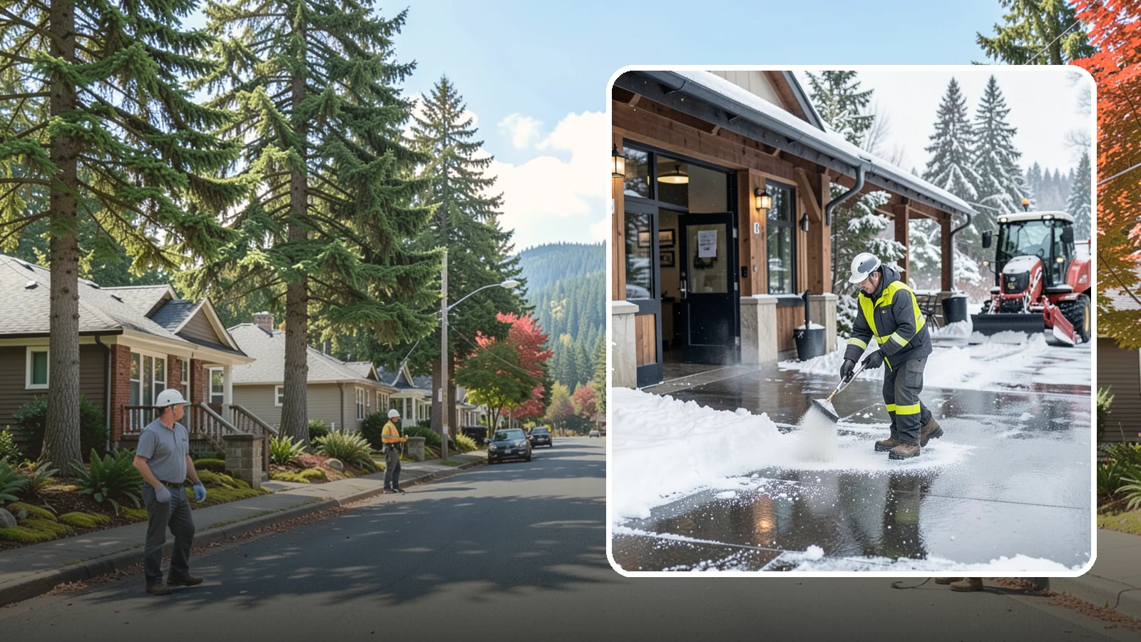 Restaurant Deicing in Hunts Point, King County, WA - Deicing for restaurants that keeps entrances, patios, and parking approaches safe for diners and staff during a Western...