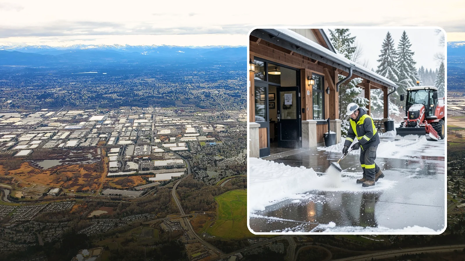 Restaurant Deicing in Kent, King County, WA - Deicing for restaurants that keeps entrances, patios, and parking approaches safe for diners and staff during a Western...