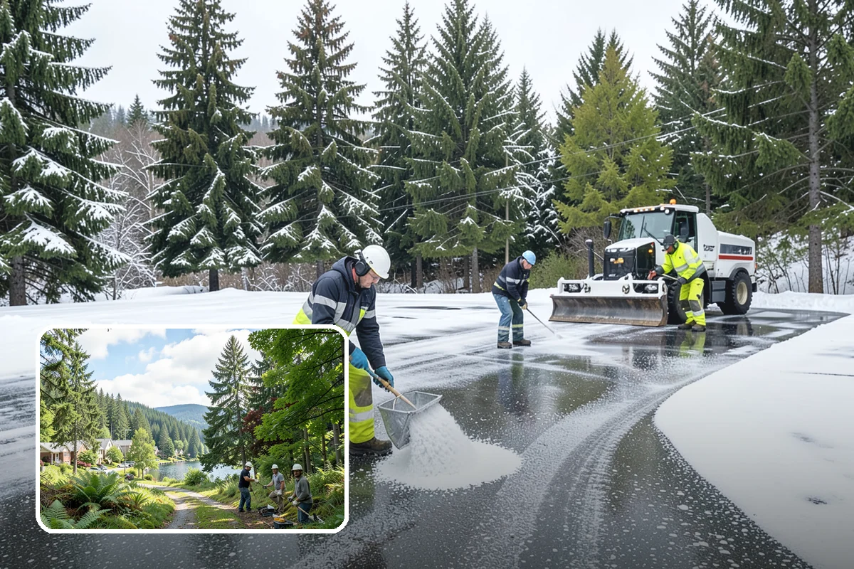 Restaurant Deicing in Lake Forest Park, King County, WA - Keeps diners arriving safely through the evening rush