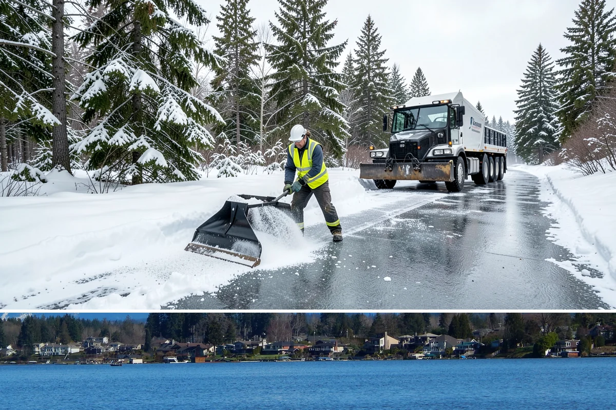 Restaurant Deicing in Lake Stevens, Snohomish County, WA - Deicing runs through the winter dining season, peaking on the freezing-rain evenings that overlap with peak reservation hours.
