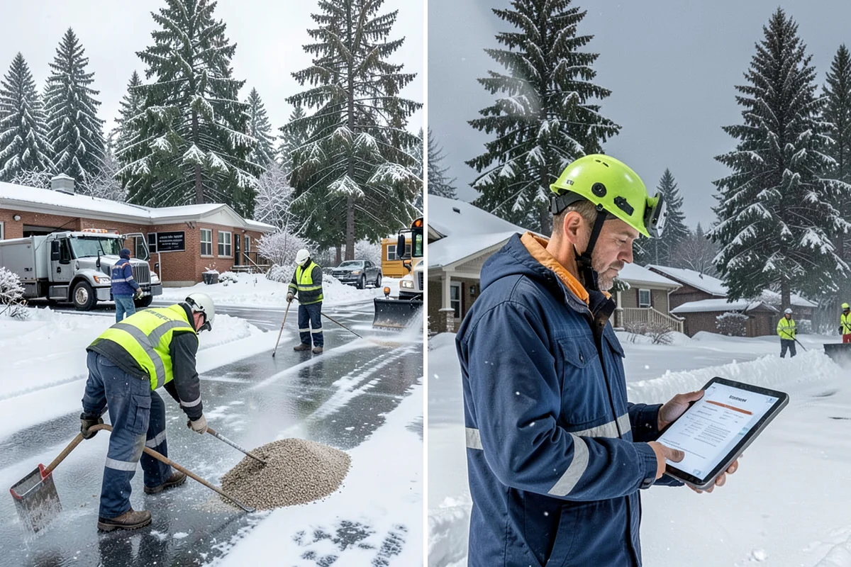 Restaurant Deicing in Lyman, Skagit County, WA - Identify entrances, patios, staff routes, and parking walks