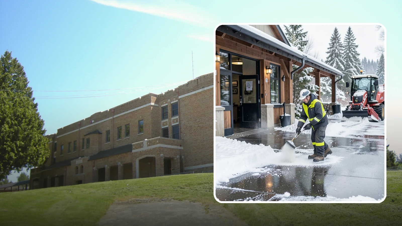Restaurant Deicing in Maple Valley, King County, WA - Deicing for restaurants that keeps entrances, patios, and parking approaches safe for diners and staff during a Western...