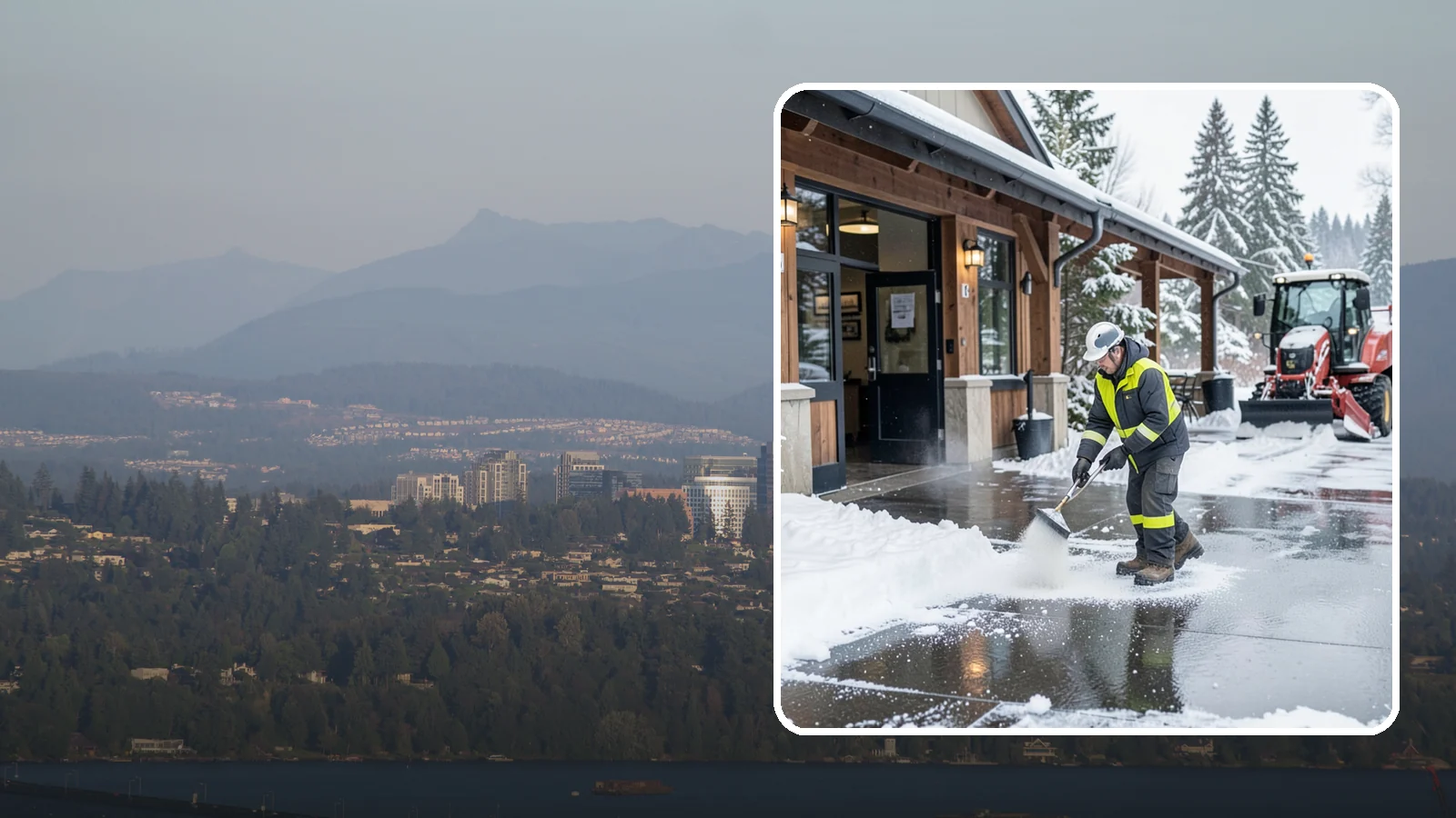 Restaurant Deicing in Medina, King County, WA - Deicing for restaurants that keeps entrances, patios, and parking approaches safe for diners and staff during a Western...