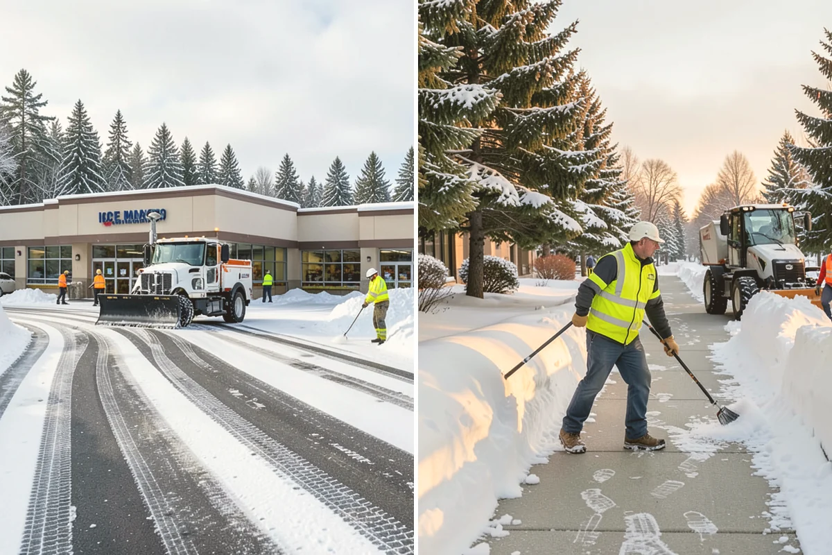 Restaurant Deicing in Milton, King County, WA - Identify entrances, patios, staff routes, and parking walks