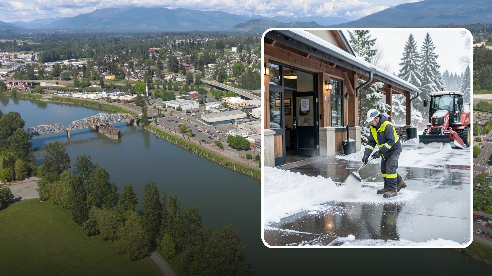 Restaurant Deicing in Mount Vernon, Skagit County, WA - Deicing for restaurants that keeps entrances, patios, and parking approaches safe for diners and staff during a Western...
