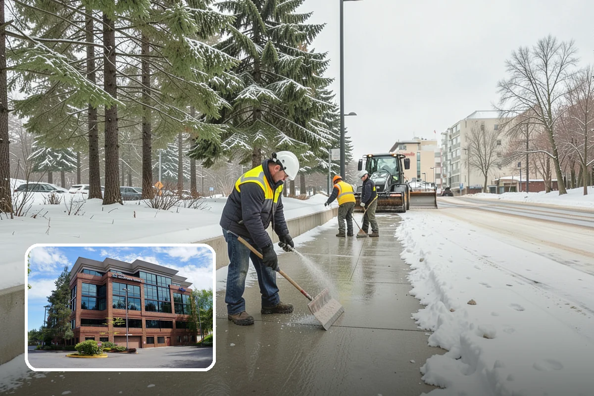Restaurant Deicing in Mountlake Terrace, Snohomish County, WA - Keeps diners arriving safely through the evening rush