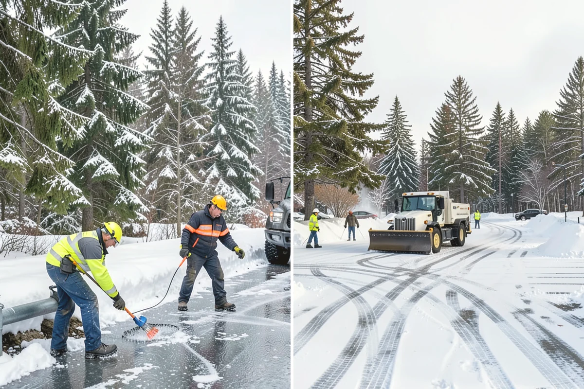 Restaurant Deicing in Mountlake Terrace, Snohomish County, WA - Identify entrances, patios, staff routes, and parking walks