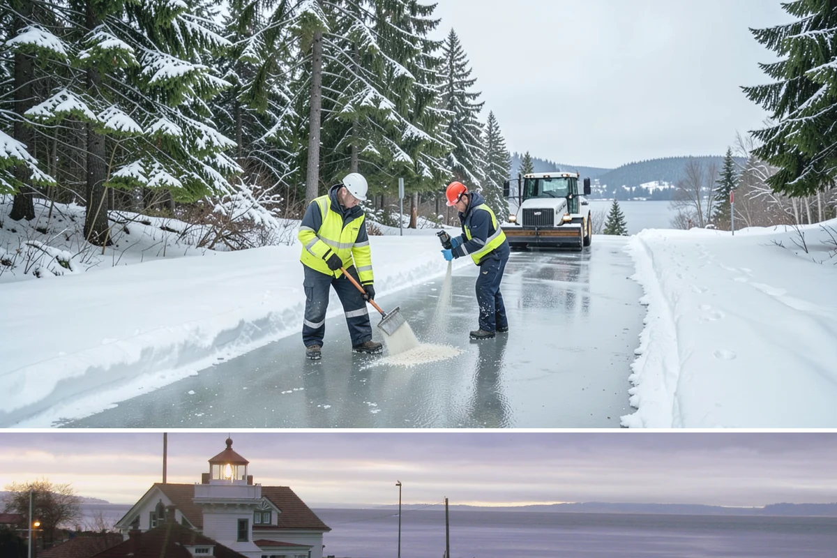 Restaurant Deicing in Mukilteo, Snohomish County, WA - Deicing runs through the winter dining season, peaking on the freezing-rain evenings that overlap with peak reservation hours.