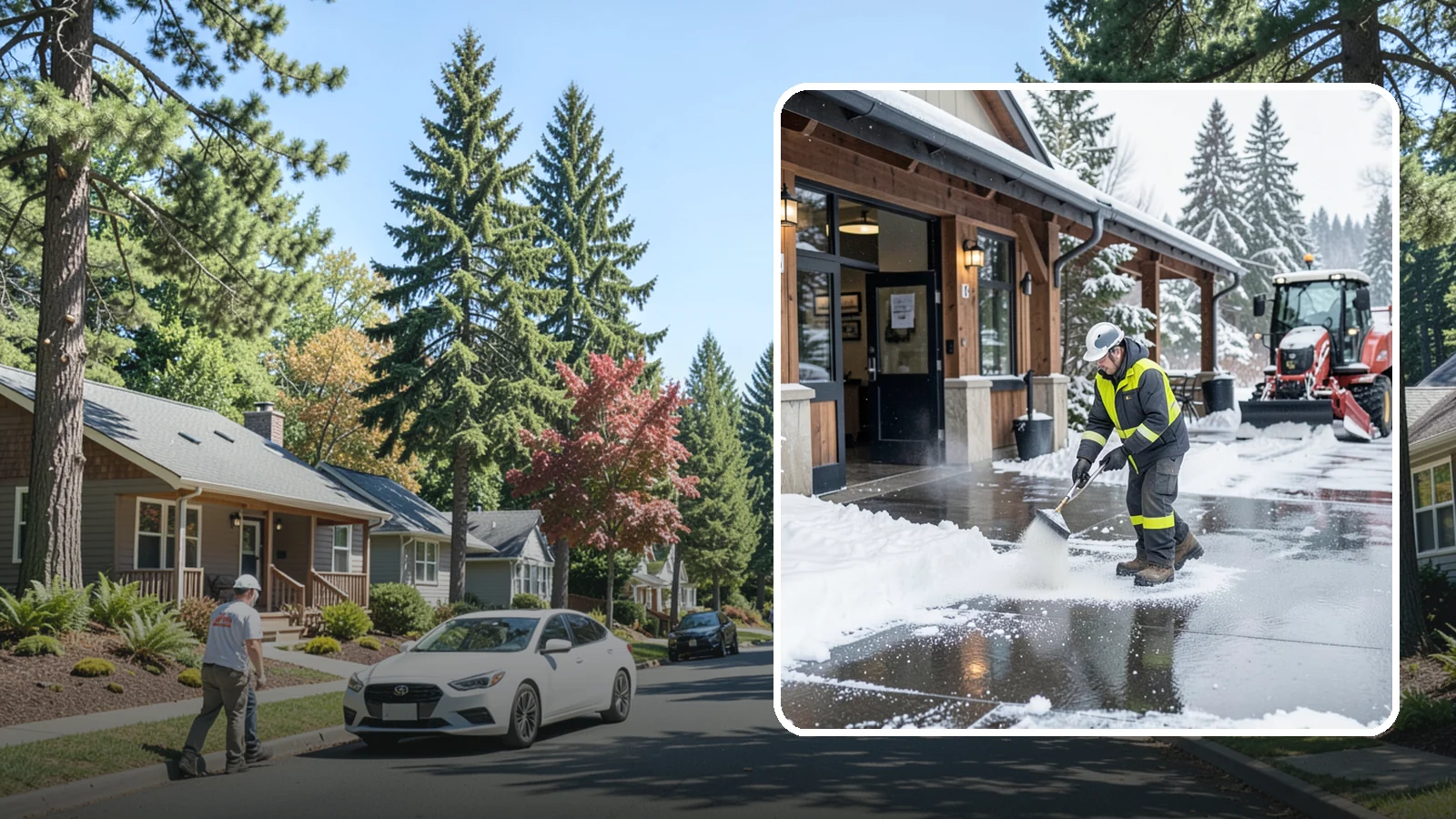 Restaurant Deicing in Orting, Pierce County, WA - Deicing for restaurants that keeps entrances, patios, and parking approaches safe for diners and staff during a Western...