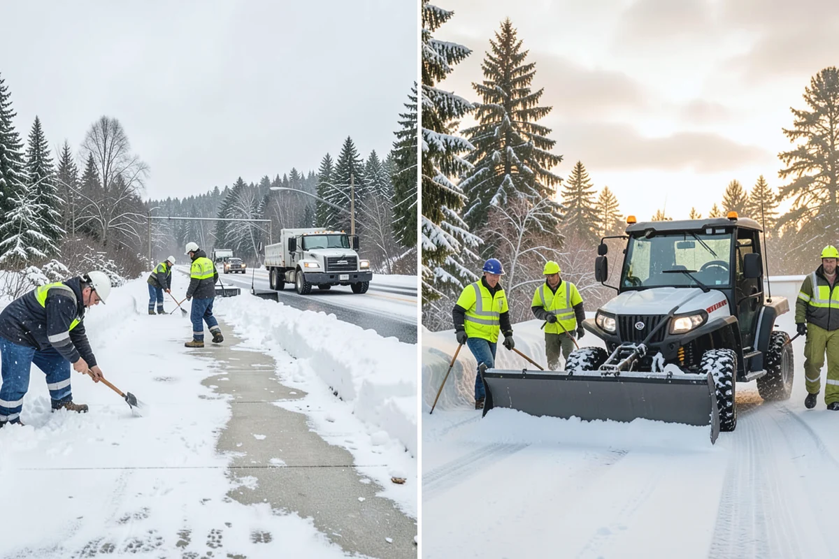 Restaurant Deicing in Roy, Pierce County, WA - Identify entrances, patios, staff routes, and parking walks