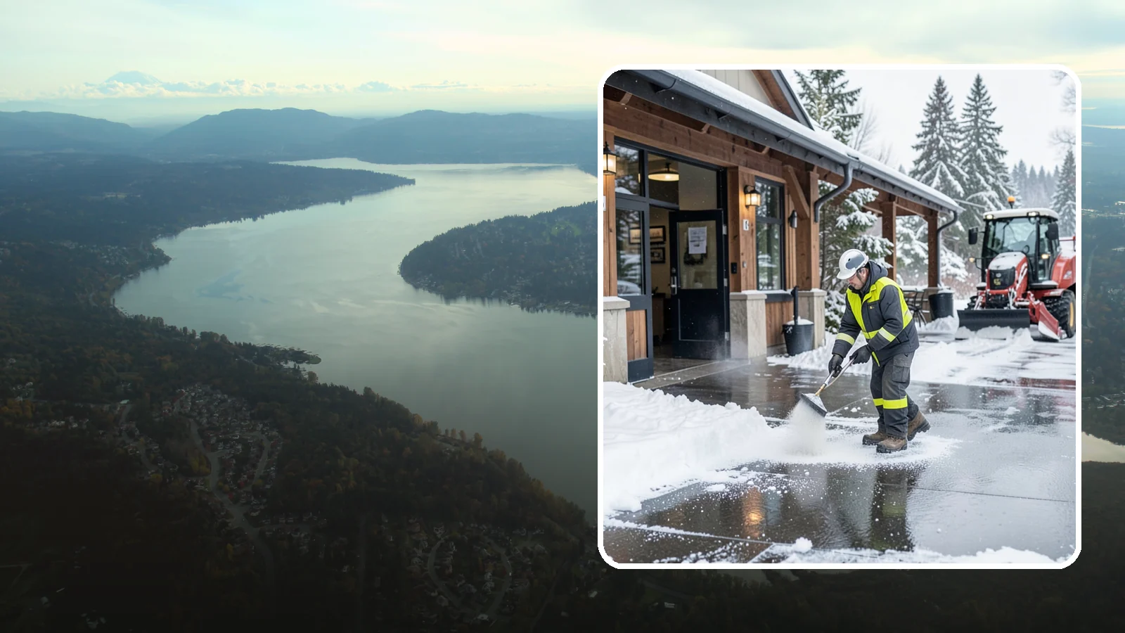 Restaurant Deicing in Sammamish, King County, WA - Deicing for restaurants that keeps entrances, patios, and parking approaches safe for diners and staff during a Western...