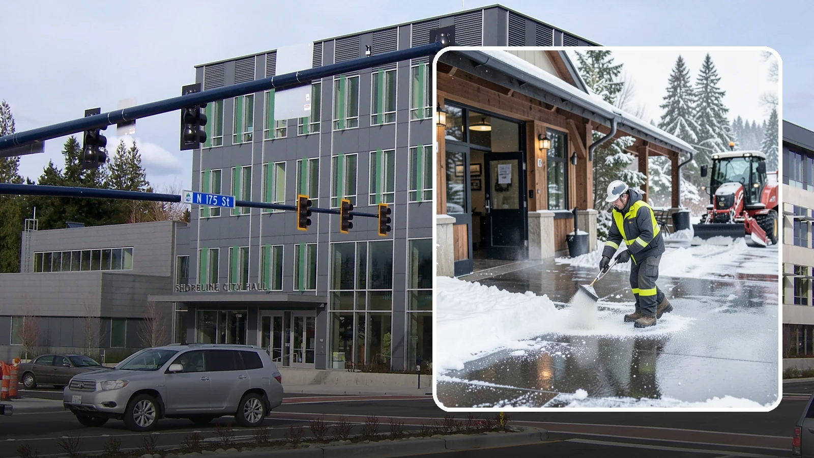 Restaurant Deicing in Shoreline, King County, WA - Deicing for restaurants that keeps entrances, patios, and parking approaches safe for diners and staff during a Western...