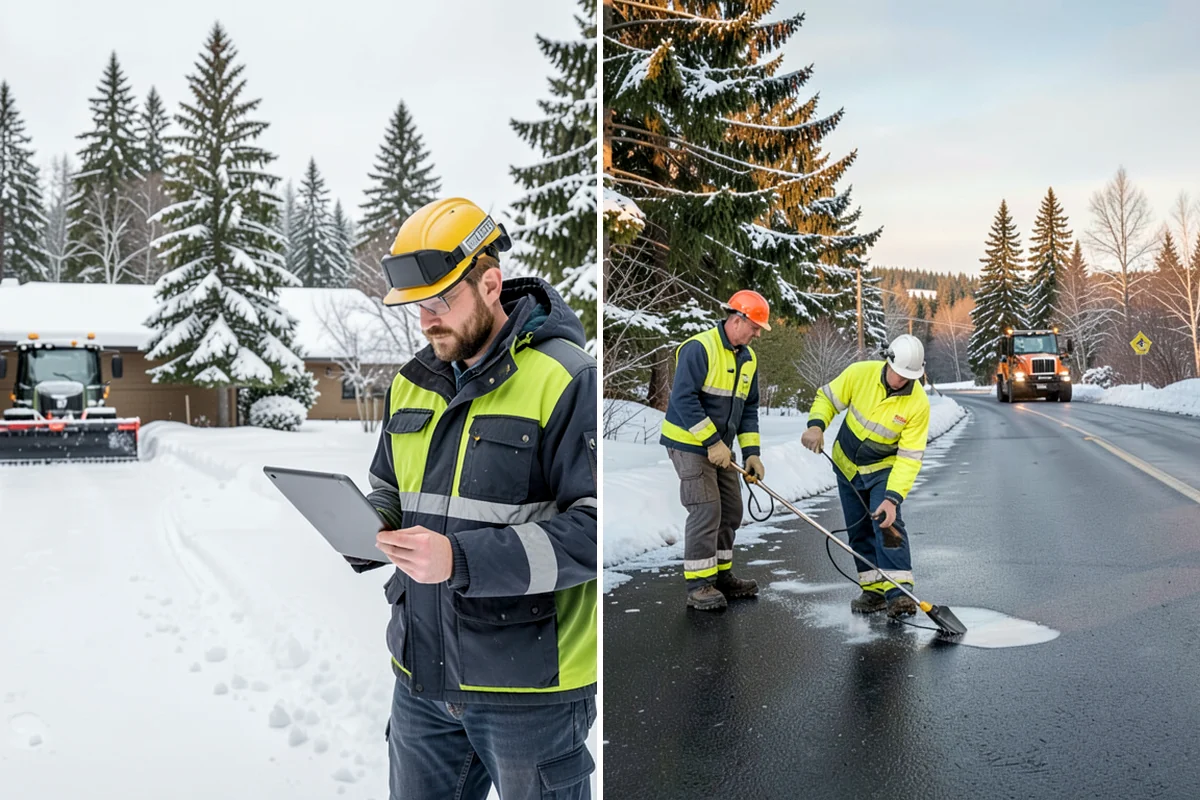Restaurant Deicing in Shoreline, King County, WA - Identify entrances, patios, staff routes, and parking walks