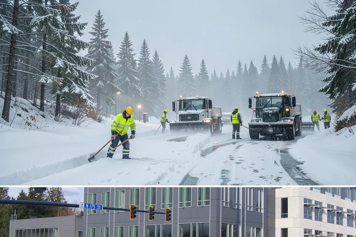 Restaurant Deicing in Shoreline, King County, WA - Deicing runs through the winter dining season, peaking on the freezing-rain evenings that overlap with peak reservation hours.