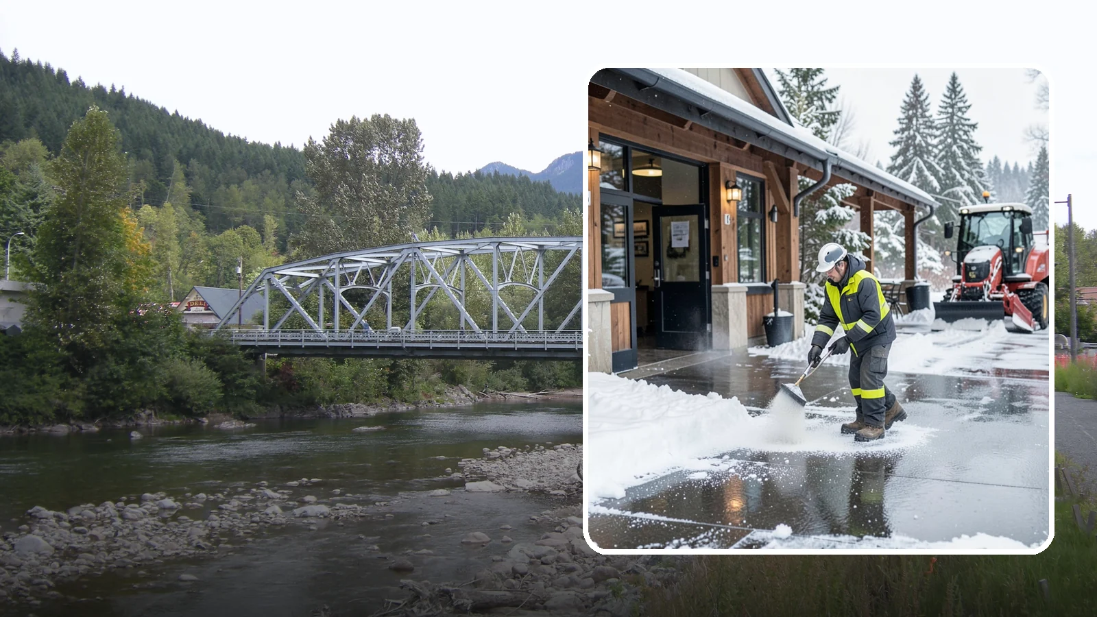 Restaurant Deicing in Skykomish, King County, WA - Deicing for restaurants that keeps entrances, patios, and parking approaches safe for diners and staff during a Western...