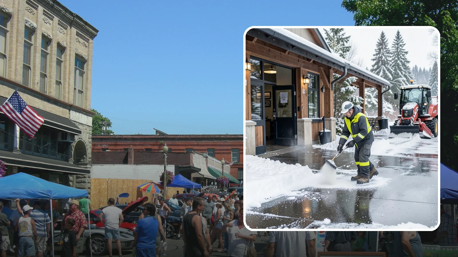 Restaurant Deicing in Snohomish, Snohomish County, WA - Deicing for restaurants that keeps entrances, patios, and parking approaches safe for diners and staff during a Western...
