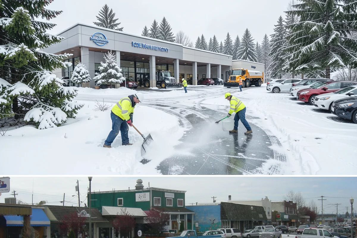 Restaurant Deicing in Stanwood, Snohomish County, WA - Deicing runs through the winter dining season, peaking on the freezing-rain evenings that overlap with peak reservation hours.