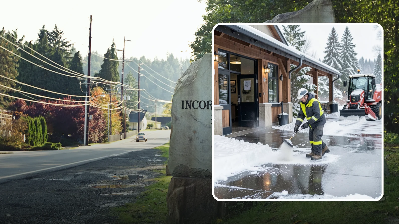 Restaurant Deicing in Wilkeson, Pierce County, WA - Deicing for restaurants that keeps entrances, patios, and parking approaches safe for diners and staff during a Western...