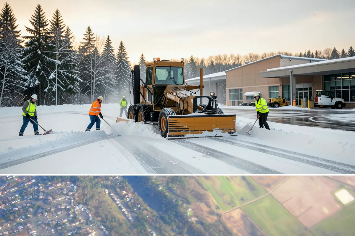 Restaurant Parking Lot Snow Removal in Algona, King County, WA - Restaurant lots in Western Washington see the most winter demand from December through February, when after-dark freezes follow...
