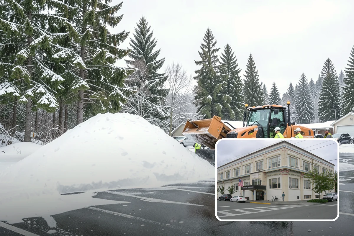 Restaurant Parking Lot Snow Removal in Anacortes, Skagit County, WA - Diners can park and reach the door without navigating ice