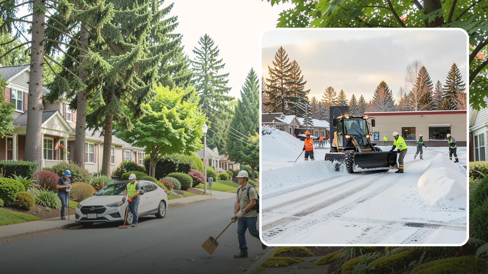 Restaurant Parking Lot Snow Removal in Beaux Arts Village, King County, WA - We clear restaurant lots ahead of service so Western Washington diners can park and walk in safely during winter.