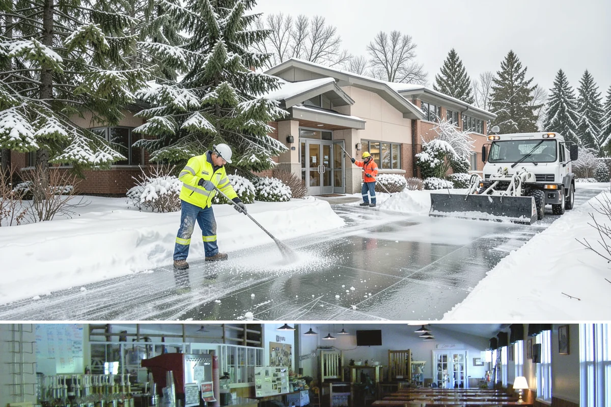 Restaurant Parking Lot Snow Removal in Black Diamond, King County, WA - Restaurant lots in Western Washington see the most winter demand from December through February, when after-dark freezes follow...
