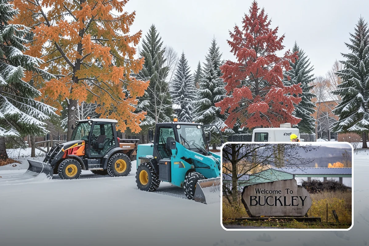Restaurant Parking Lot Snow Removal in Buckley, Pierce County, WA - Diners can park and reach the door without navigating ice