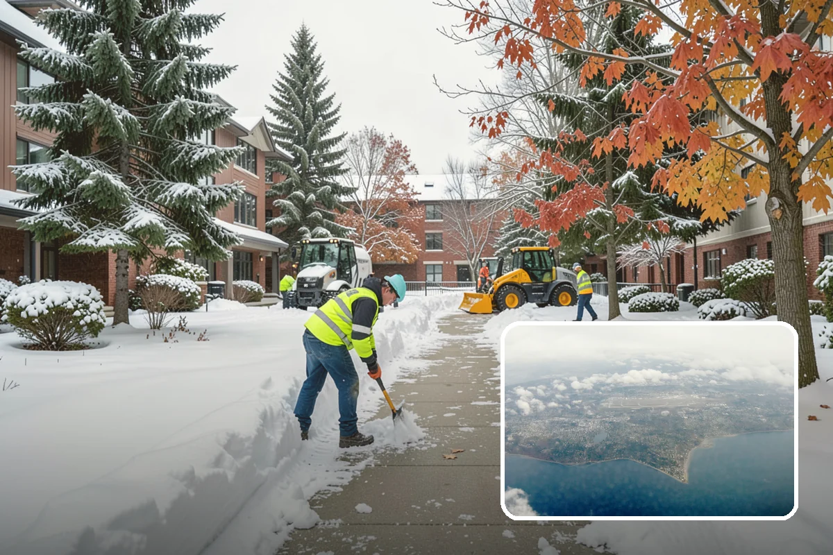 Restaurant Parking Lot Snow Removal in Burien, King County, WA - Diners can park and reach the door without navigating ice