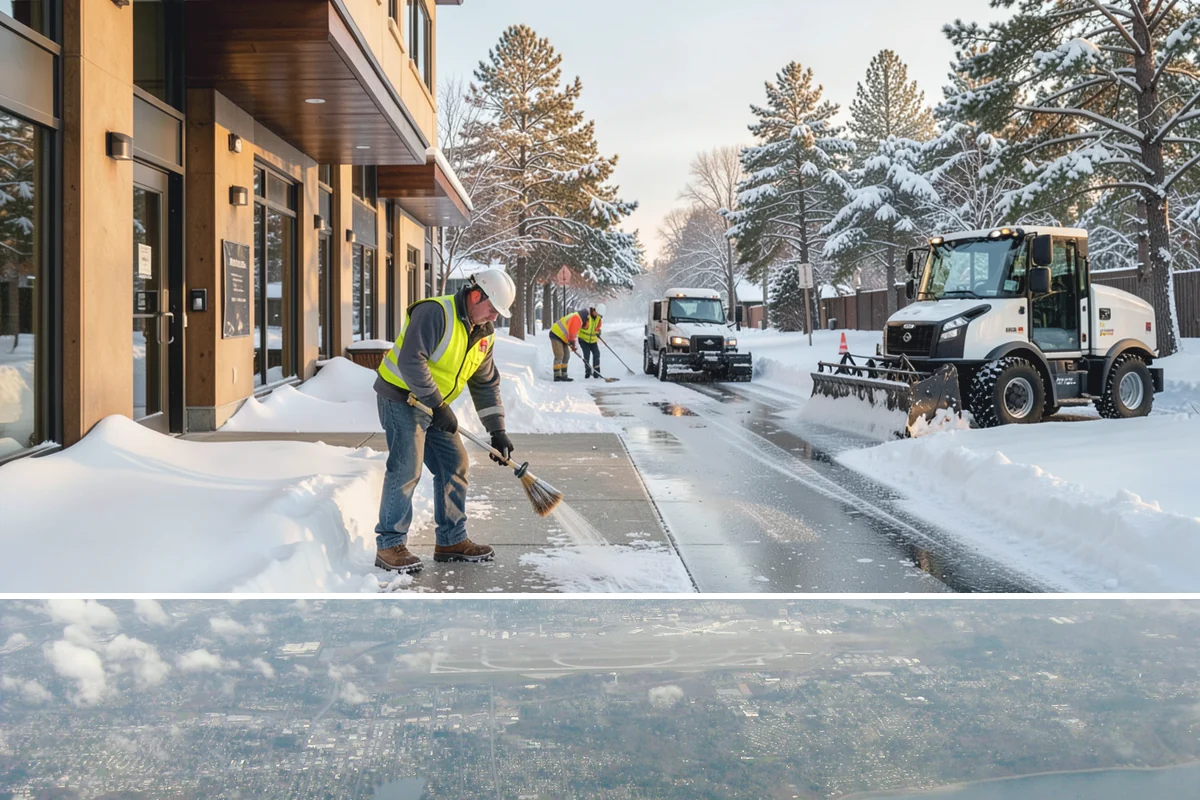 Restaurant Parking Lot Snow Removal in Burien, King County, WA - Restaurant lots in Western Washington see the most winter demand from December through February, when after-dark freezes follow...