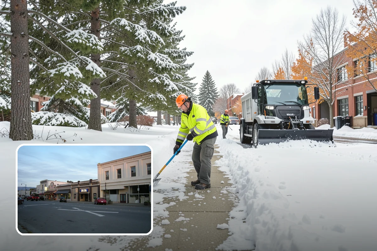 Restaurant Parking Lot Snow Removal in Burlington, Skagit County, WA - Diners can park and reach the door without navigating ice