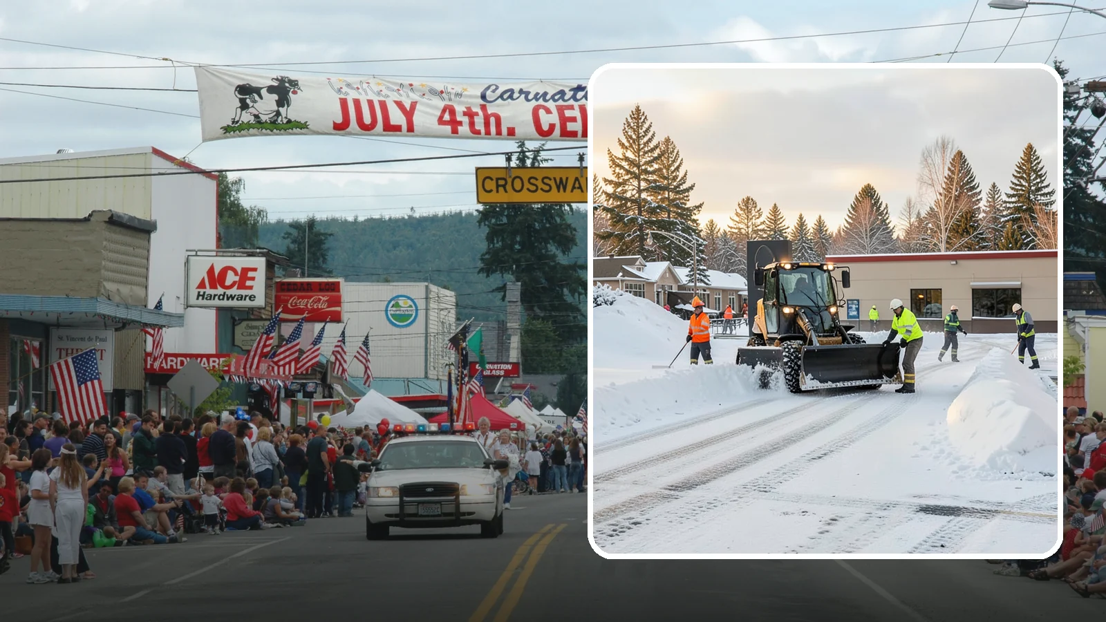 Restaurant Parking Lot Snow Removal in Carnation, King County, WA - We clear restaurant lots ahead of service so Western Washington diners can park and walk in safely during winter.