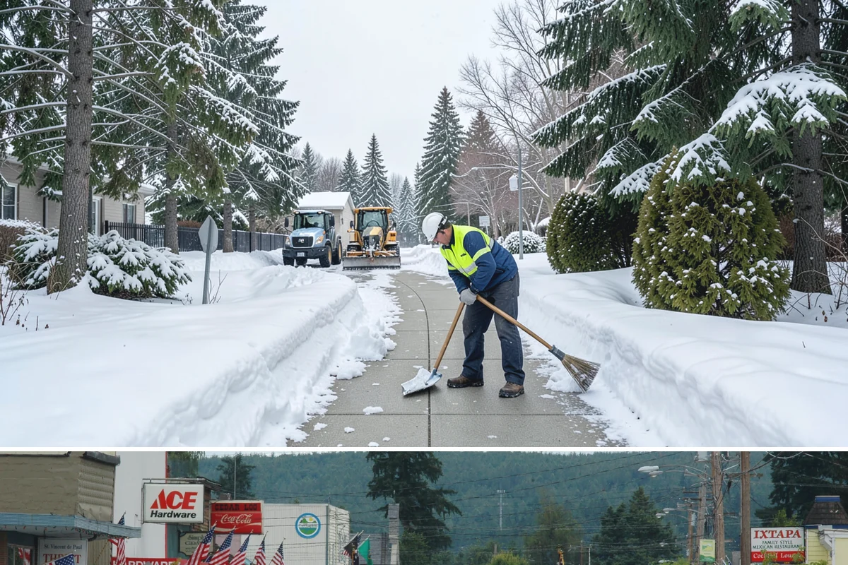 Restaurant Parking Lot Snow Removal in Carnation, King County, WA - Restaurant lots in Western Washington see the most winter demand from December through February, when after-dark freezes follow...