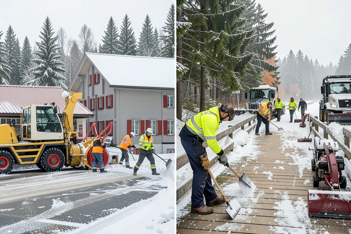 Restaurant Parking Lot Snow Removal in Clyde Hill, King County, WA - Confirm service hours and entrance layout with restaurant management