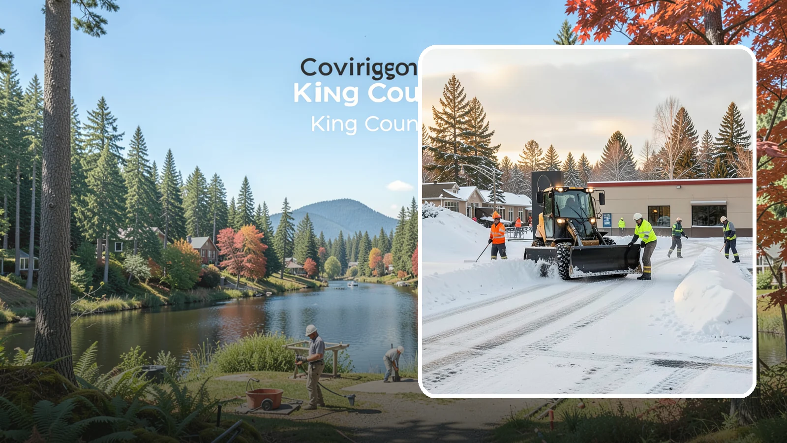 Restaurant Parking Lot Snow Removal in Covington, King County, WA - We clear restaurant lots ahead of service so Western Washington diners can park and walk in safely during winter.