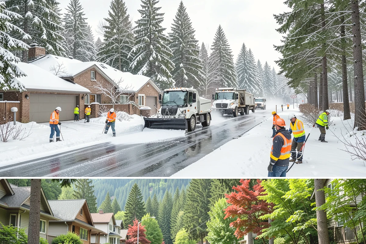 Restaurant Parking Lot Snow Removal in Darrington, Snohomish County, WA - Restaurant lots in Western Washington see the most winter demand from December through February, when after-dark freezes follow...