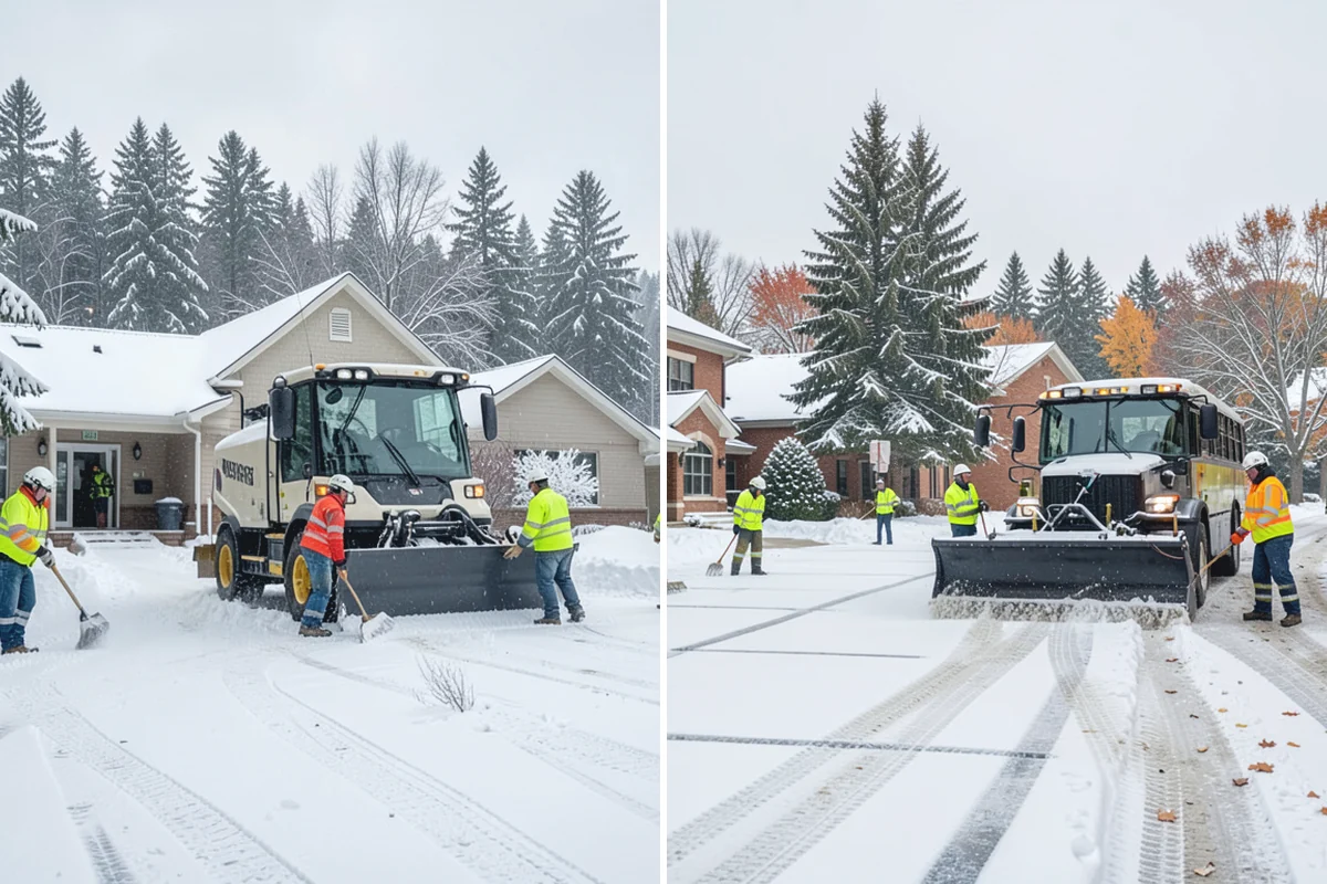 Restaurant Parking Lot Snow Removal in Des Moines, King County, WA - Confirm service hours and entrance layout with restaurant management