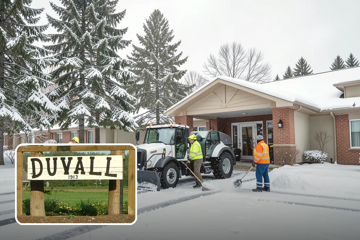 Restaurant Parking Lot Snow Removal in Duvall, King County, WA - Diners can park and reach the door without navigating ice