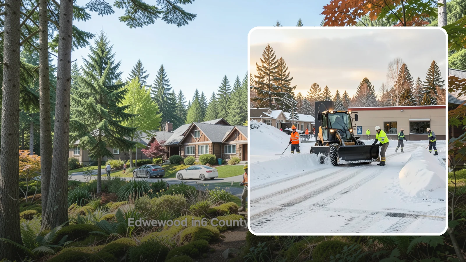 Restaurant Parking Lot Snow Removal in Edgewood, Pierce County, WA - We clear restaurant lots ahead of service so Western Washington diners can park and walk in safely during winter.