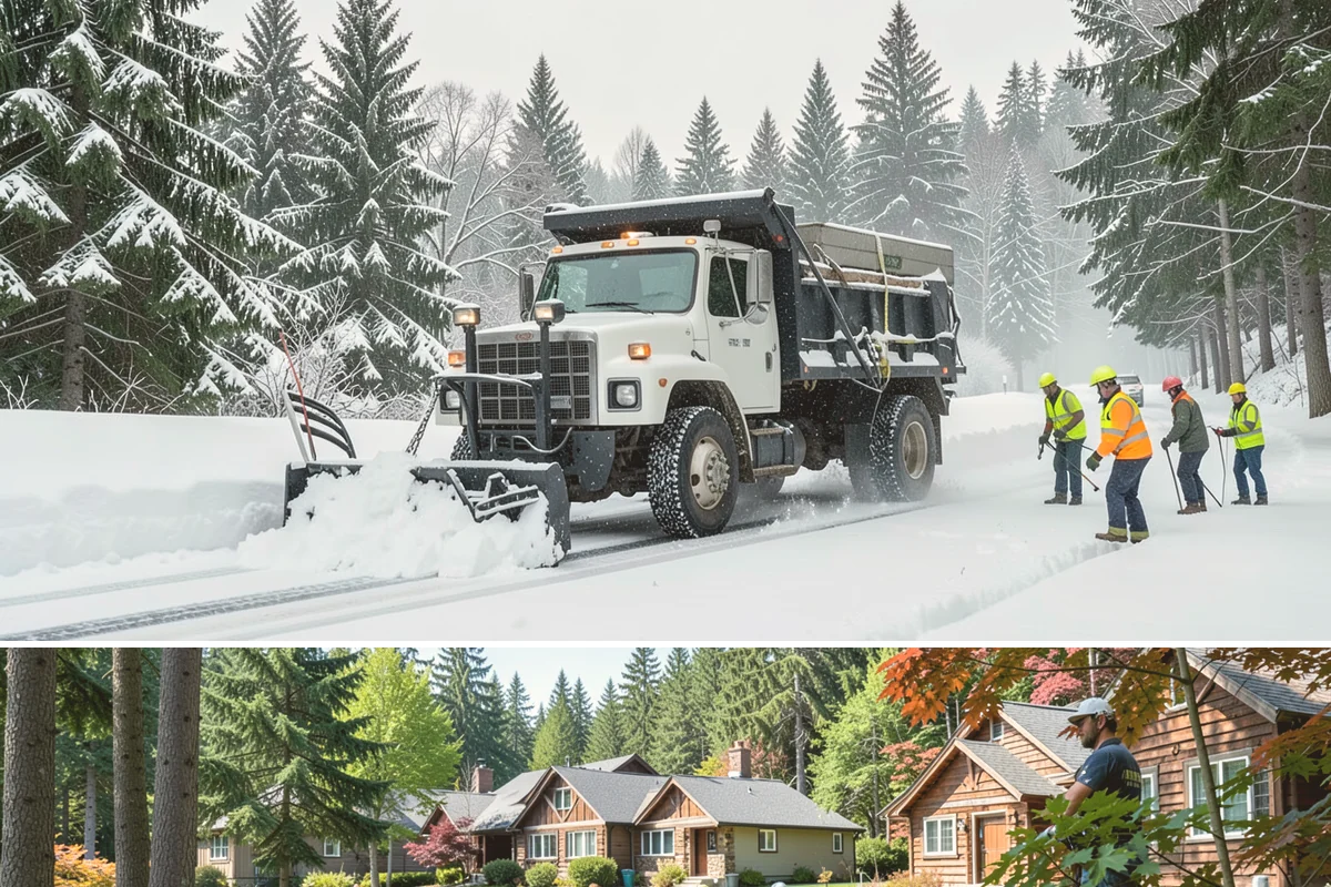 Restaurant Parking Lot Snow Removal in Edgewood, Pierce County, WA - Restaurant lots in Western Washington see the most winter demand from December through February, when after-dark freezes follow...